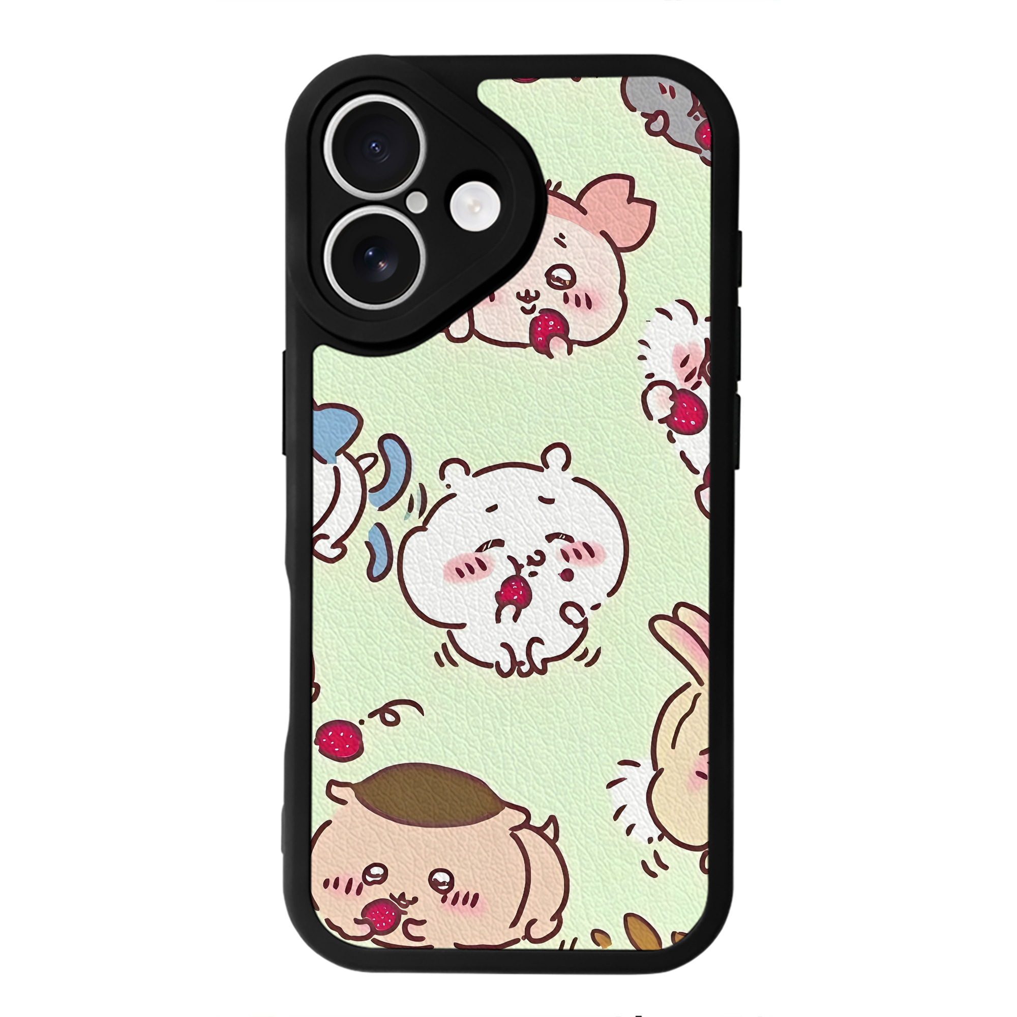 （画像用） ちいかわ Chii-kawa 【iPhone 16シリーズ対応】シリコンスマホケース（レザー調） 材質：シリコン